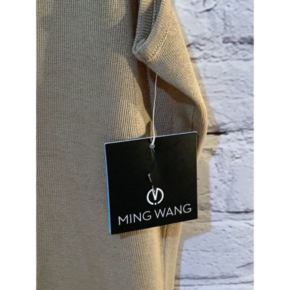 Ming Wang Tan Sleeveless Tank Top Size PL TAUPE/BLACK NEW WITH TAGS Von Maur $48 - Picture 3 of 10